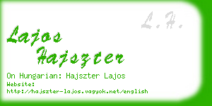 lajos hajszter business card